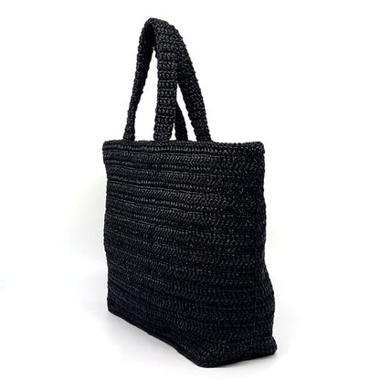 Saint Laurent Rive Gauche Raffia Shoulder Bag (688864) (10267058)