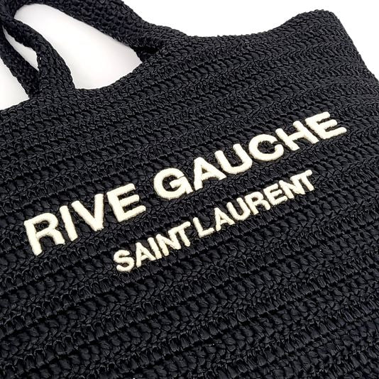 Saint Laurent Rive Gauche Raffia Shoulder Bag (688864) (10267058)