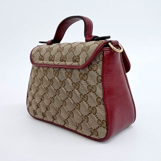 Gucci GG Marmont Mini Top Handle Bag (583571) (10262040)