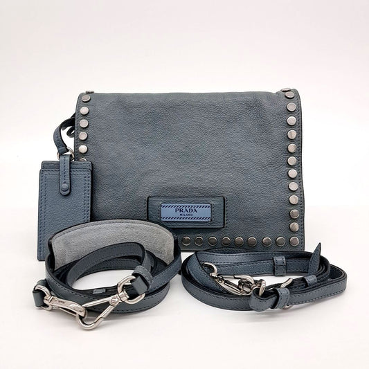 Prada Etiquette Glacé Calf Flap Bag (1BD082) (10265308)