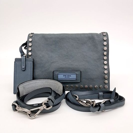 Prada Etiquette Glacé Calf Flap Bag (1BD082) (10265308)