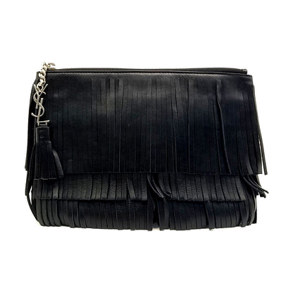 Saint Laurent Fringe Clutch (403418) (10265433)