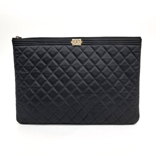 Chanel Caviar Boy Clutch Large (10265434)