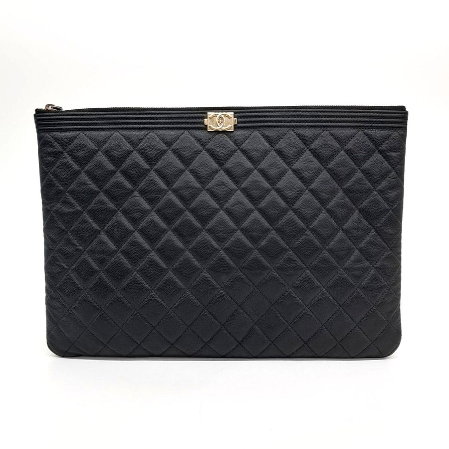 Chanel Caviar Boy Clutch Large (10265434)