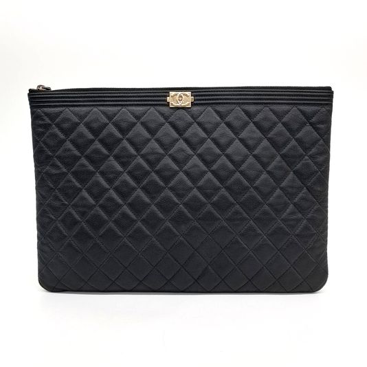 Chanel Caviar Boy Clutch Large (10265434)
