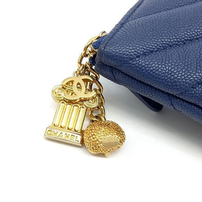 Chanel Caviar Chevron Clutch New Medium (10267181)