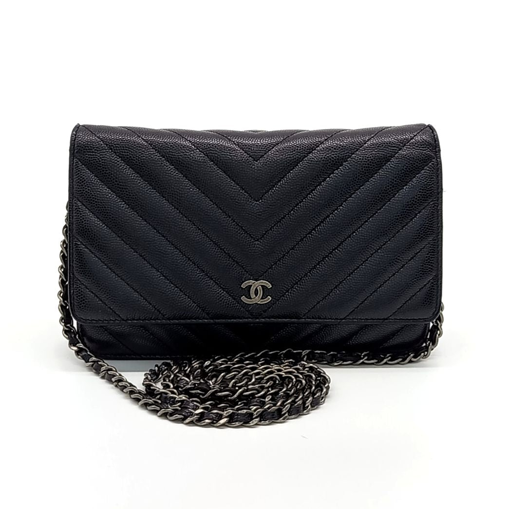 Chanel Caviar Chevron WOC Mini Crossbody Bag (10267890)