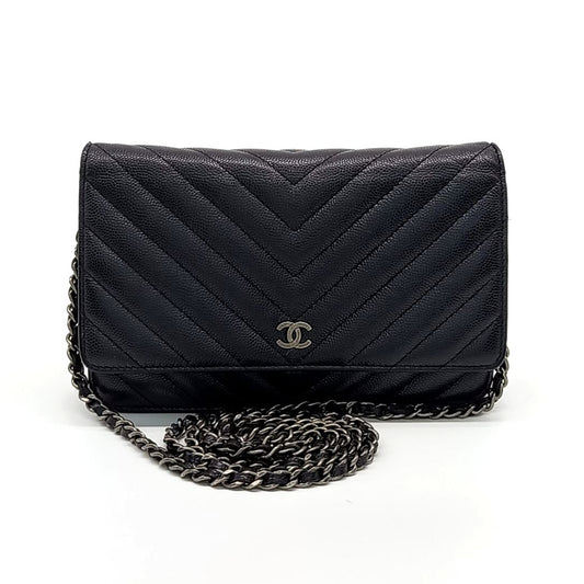Chanel Caviar Chevron WOC Mini Crossbody Bag (10267890)