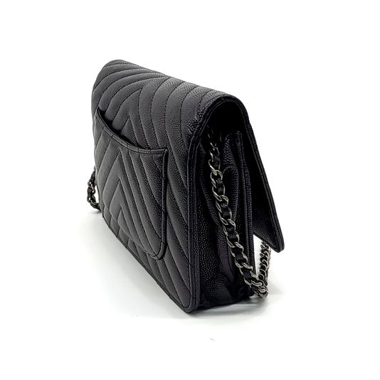 Chanel Caviar Chevron WOC Mini Crossbody Bag (10267890)