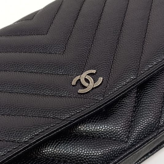 Chanel Caviar Chevron WOC Mini Crossbody Bag (10267890)