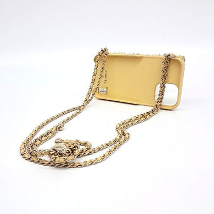 Chanel tweed chain phone case (10272435)