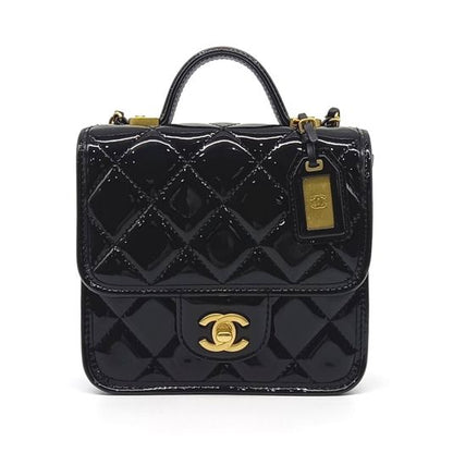 Chanel Patent Top Handle Flap Bag (10272902)