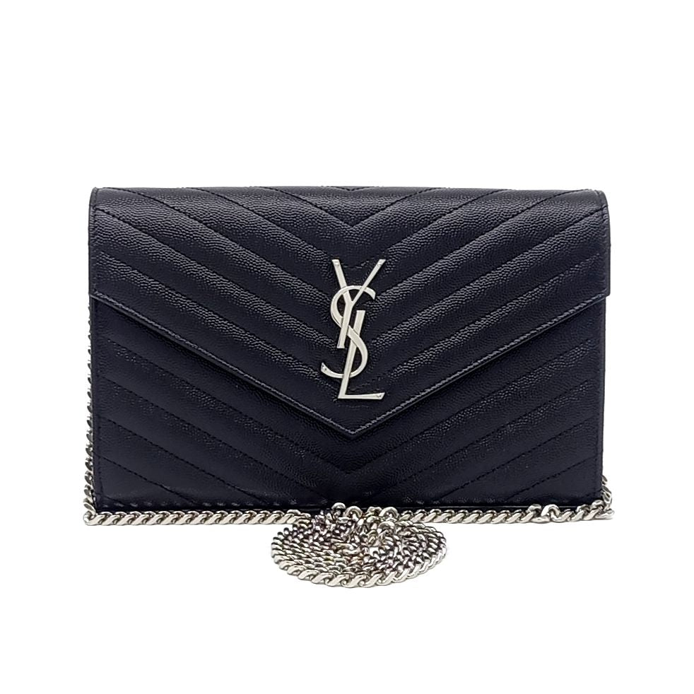 Saint Laurent Monogram Chain Crossbody Bag (377828) (10273202)