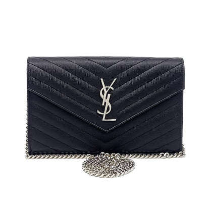 Saint Laurent Monogram Chain Crossbody Bag (377828) (10273202)