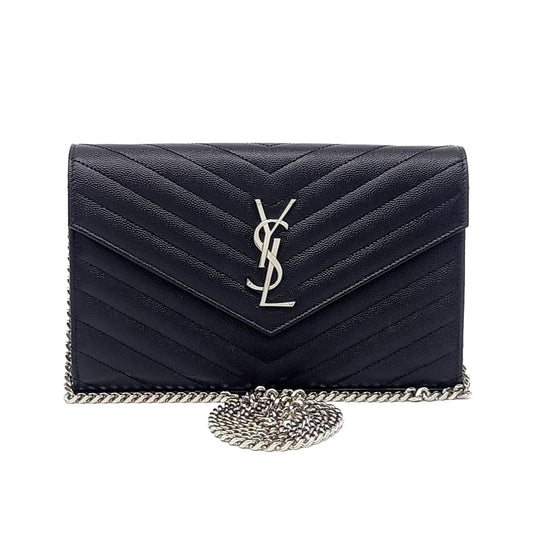 Saint Laurent Monogram Chain Crossbody Bag (377828) (10273202)