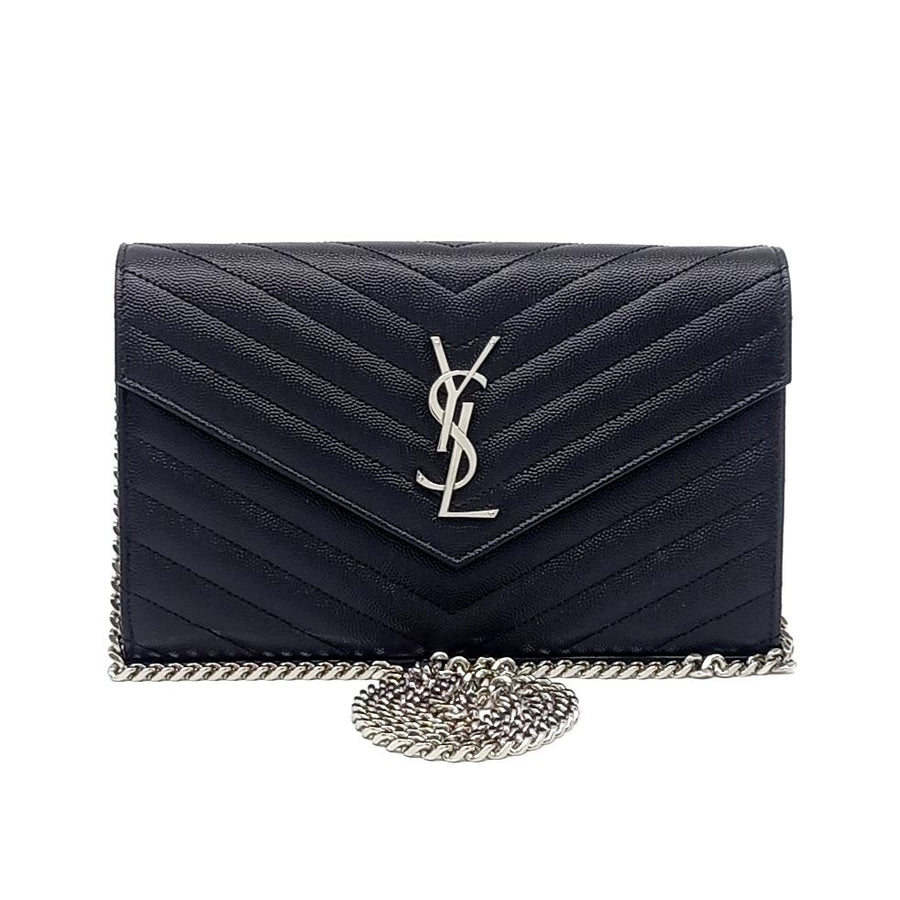 Saint Laurent Monogram Chain Crossbody Bag (377828) (10273202)