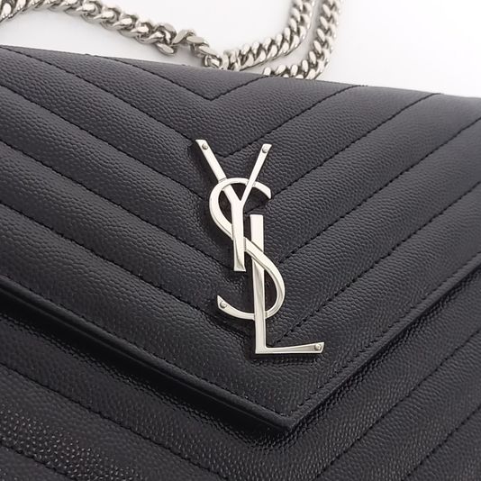 Saint Laurent Monogram Chain Crossbody Bag (377828) (10273202)