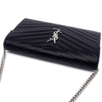 Saint Laurent Monogram Chain Crossbody Bag (377828) (10273202)