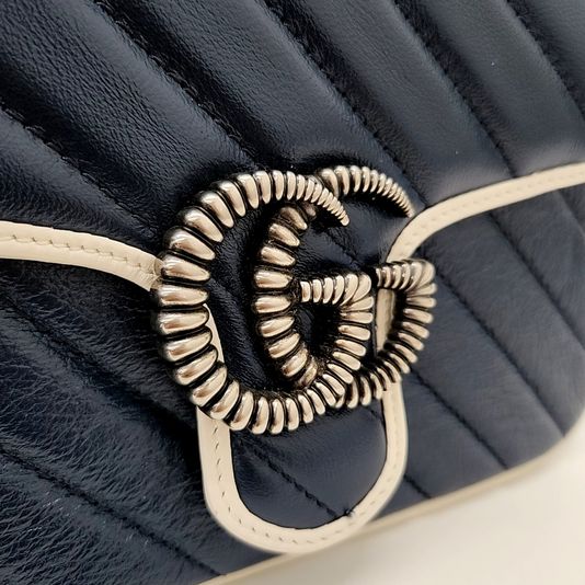 Gucci GG Marmont Mini Top Handle Bag (583571) (10273608)