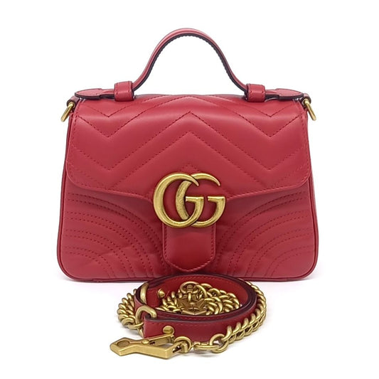 Gucci Marmont Mini Top Handle Shoulder Bag (547260) (10276535)