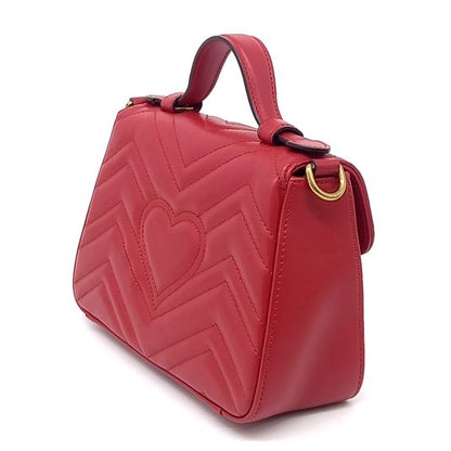 Gucci Marmont Mini Top Handle Shoulder Bag (547260) (10276535)
