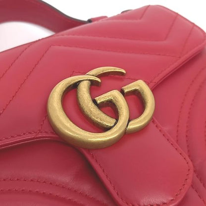 Gucci Marmont Mini Top Handle Shoulder Bag (547260) (10276535)