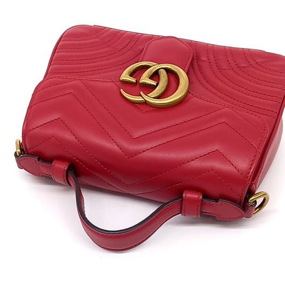 Gucci Marmont Mini Top Handle Shoulder Bag (547260) (10276535)