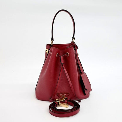 Prada Saffiano Bucket Tote and Crossbody Bag (1BE032) (10277123)