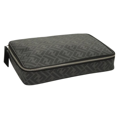 Fendi Zucca Canvas Clutch Bag Outlet Black Gray