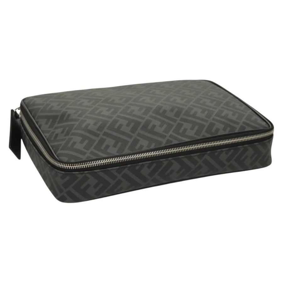 Fendi Zucca Canvas Clutch Bag Outlet Black Gray