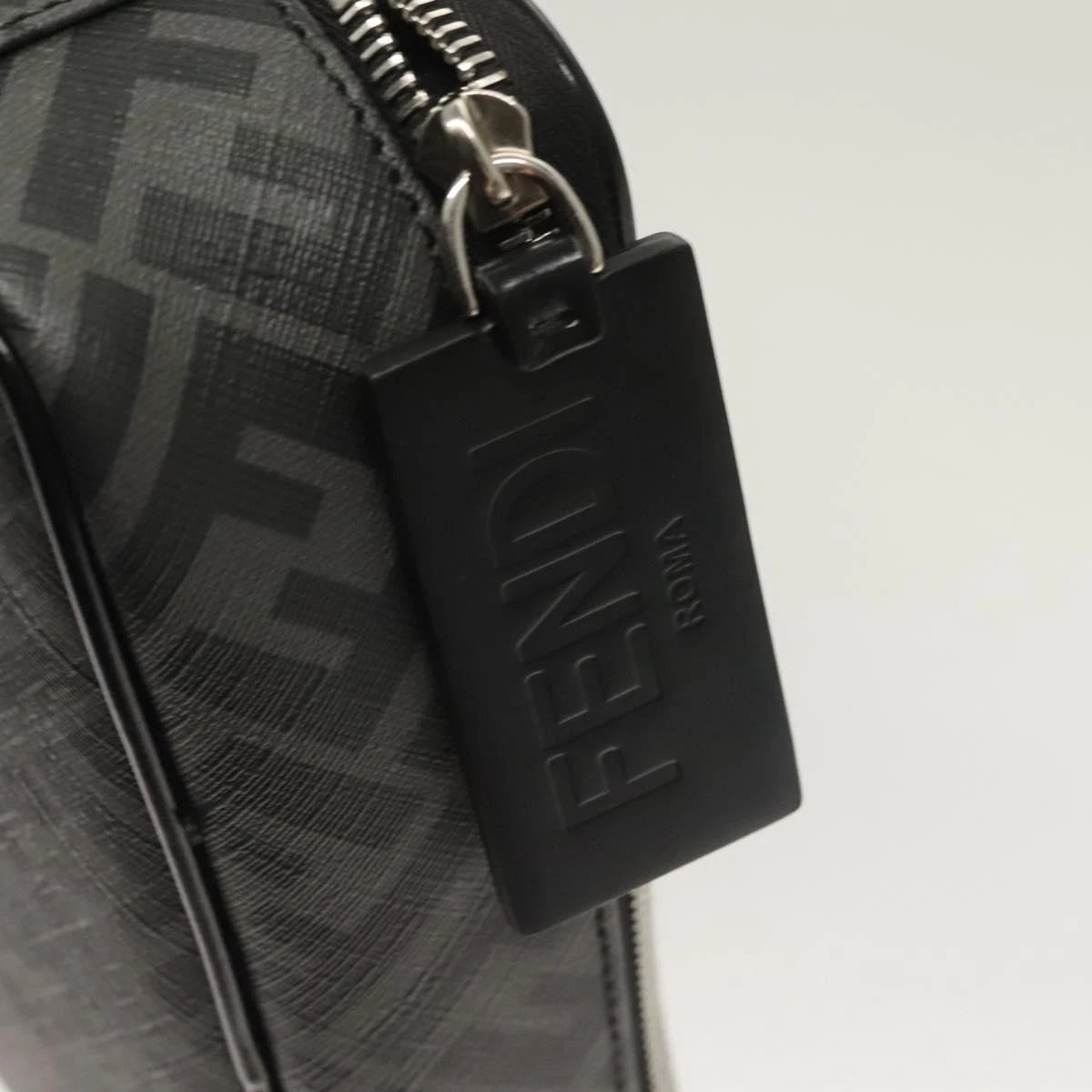 Fendi Zucca Canvas Clutch Bag Outlet Black Gray