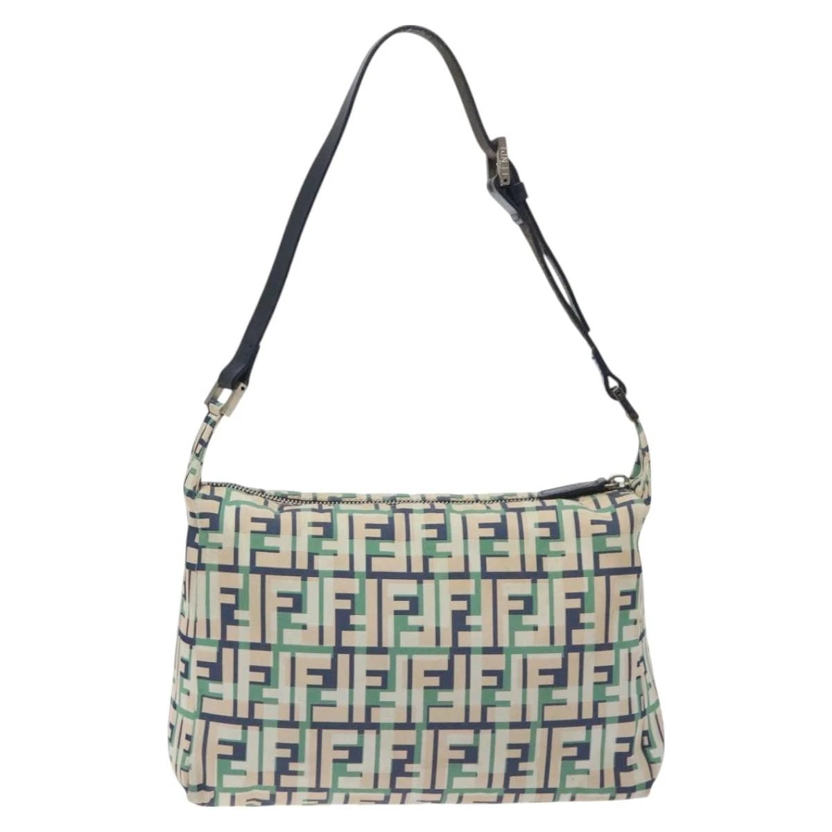 Fendi Zucca Canvas Shoulder Bag White