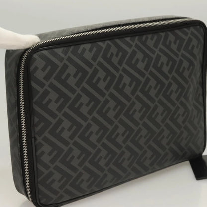 Fendi Zucca Canvas Clutch Bag Outlet Black Gray