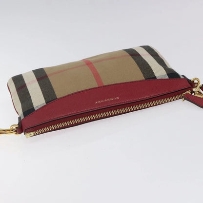 Burberry Nova Check Shoulder Bag Canvas Gold Beige