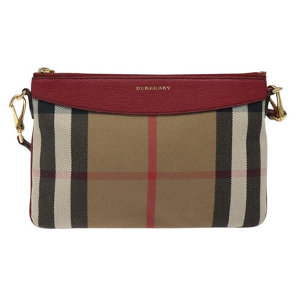 Burberry Nova Check Shoulder Bag Canvas Gold Beige