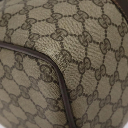 GUCCI GG Supreme Web Sherry Line Hand Bag PVC Beige Gold 40 3842