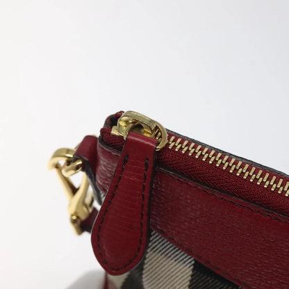 Burberry Nova Check Shoulder Bag Canvas Gold Beige
