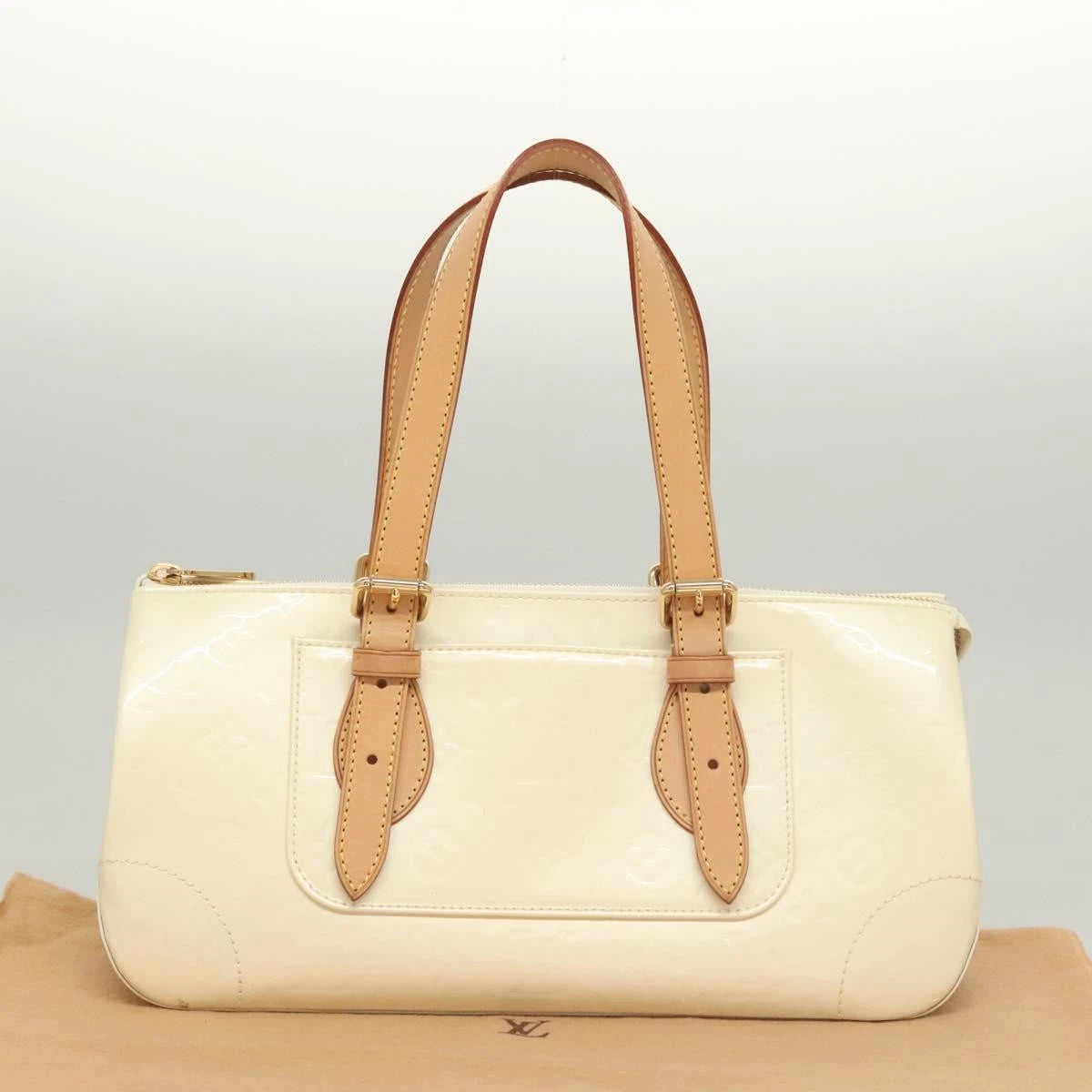 Louis Vuitton Monogram Vernis Rosewood Avenue Hand Bag Perle M93508