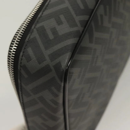 Fendi Zucca Canvas Clutch Bag Outlet Black Gray