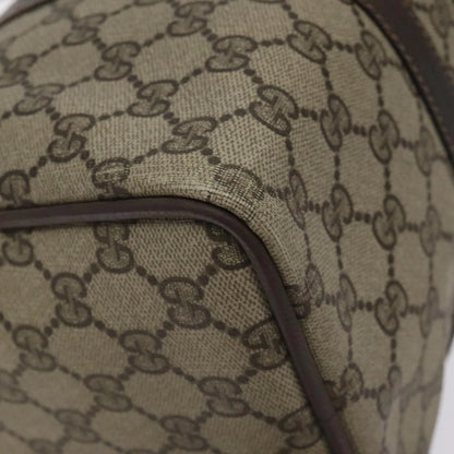 GUCCI GG Supreme Web Sherry Line Hand Bag PVC Beige Gold 40 3842