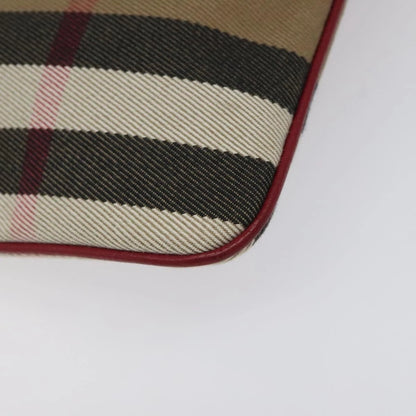 Burberry Nova Check Shoulder Bag Canvas Gold Beige