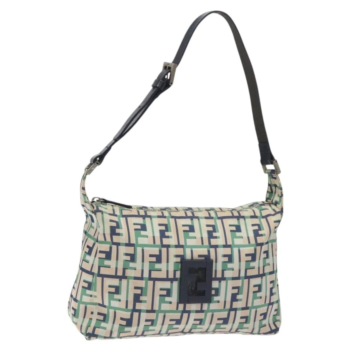 Fendi Zucca Canvas Shoulder Bag White