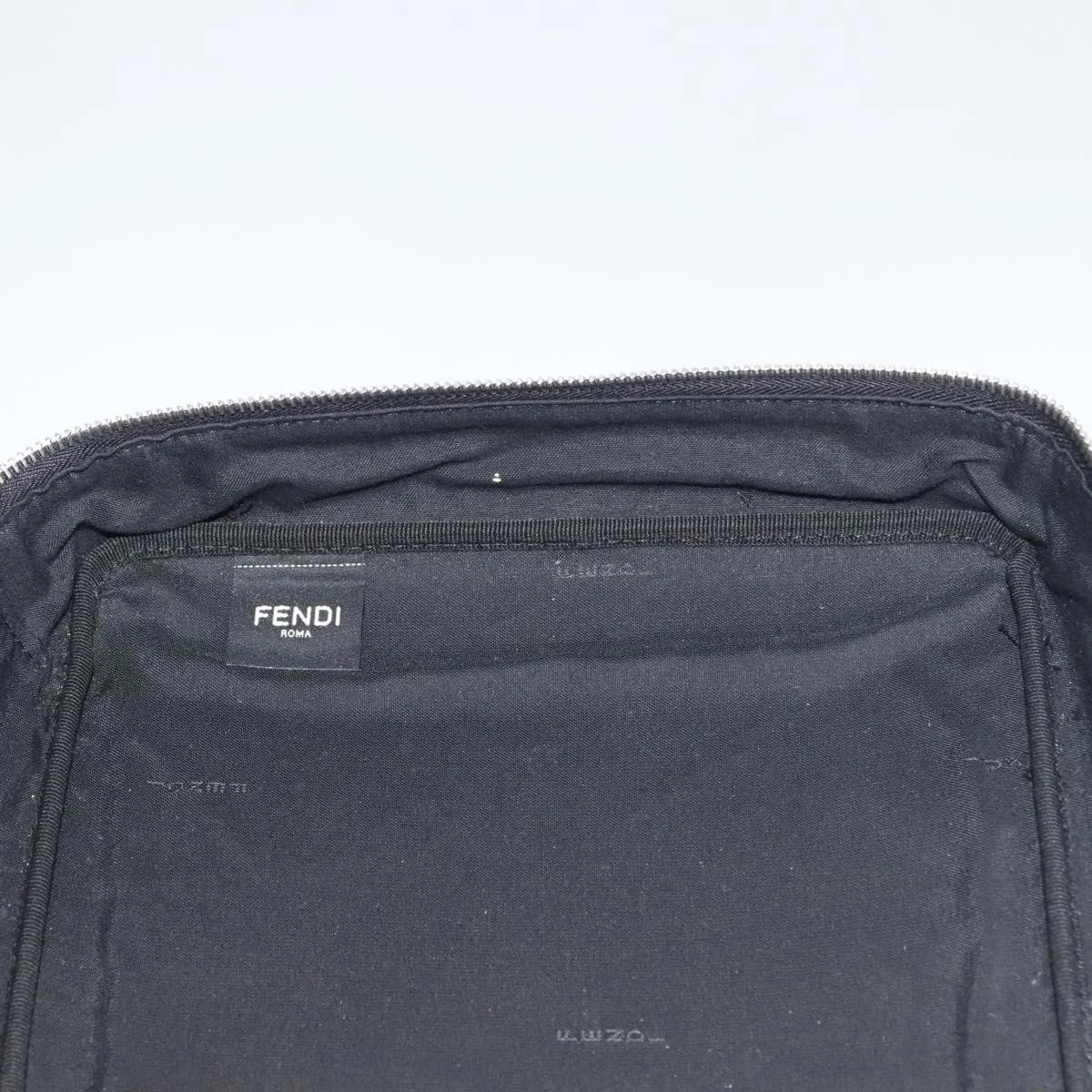 Fendi Zucca Canvas Clutch Bag Outlet Black Gray