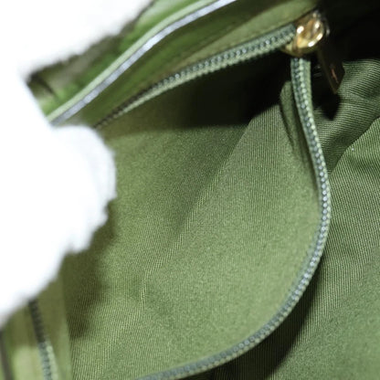 Salvatore Ferragamo Gancini Shoulder Bag Leather Green Gold