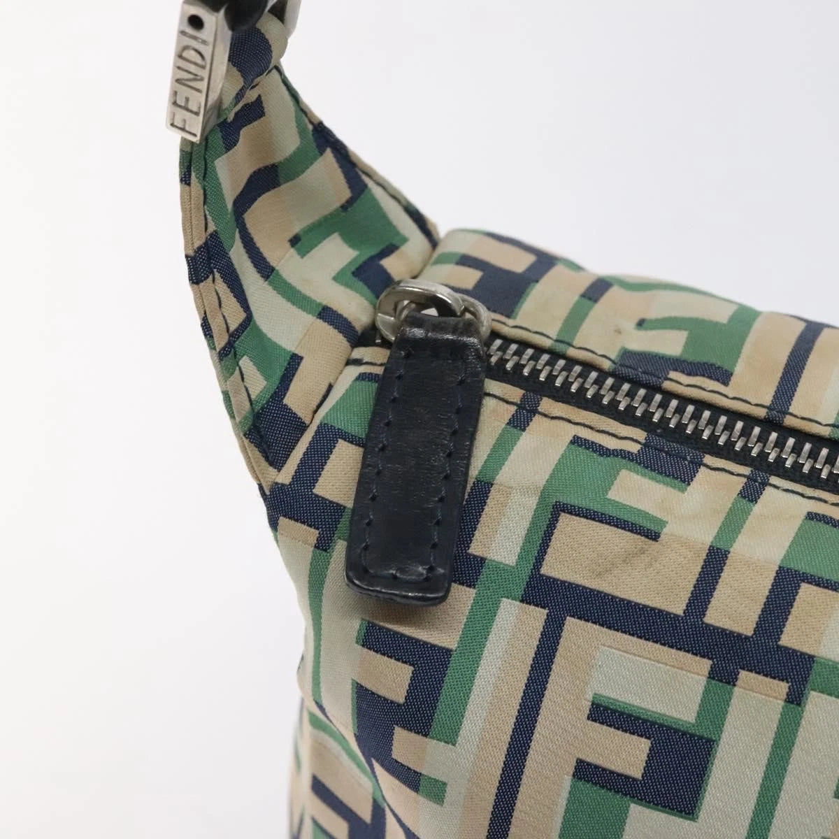Fendi Zucca Canvas Shoulder Bag White