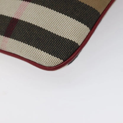 Burberry Nova Check Shoulder Bag Canvas Gold Beige