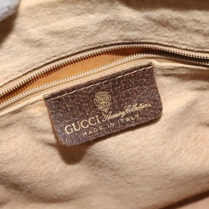 GUCCI GG Supreme Web Sherry Line Hand Bag PVC Beige Gold 40 3842