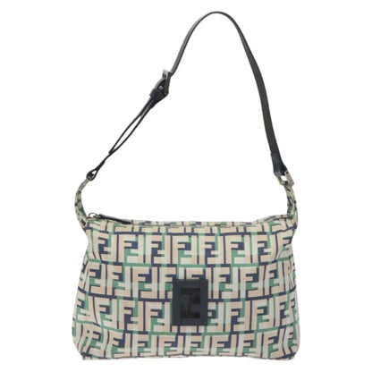 Fendi Zucca Canvas Shoulder Bag White