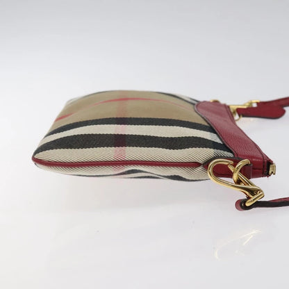 Burberry Nova Check Shoulder Bag Canvas Gold Beige