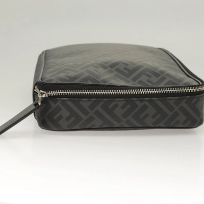Fendi Zucca Canvas Clutch Bag Outlet Black Gray